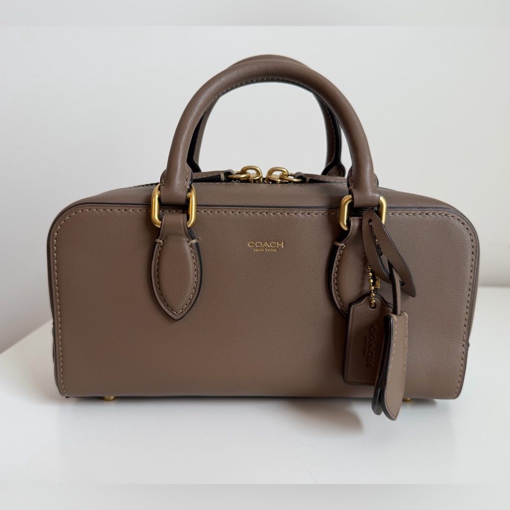 Bowery Satchel 22 in Dark Stone Coach Authentic
